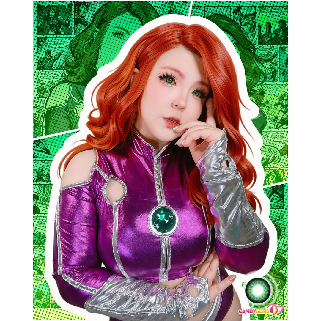 eos super neon green colored contact lens