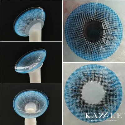 kazzue alluring blue colored contact lens