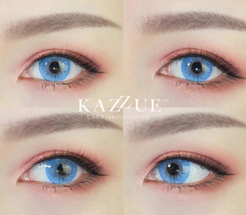 kazzue alluring blue colored contact lens