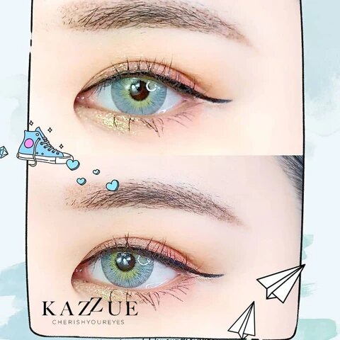kazzue alluring gray colored contact lens