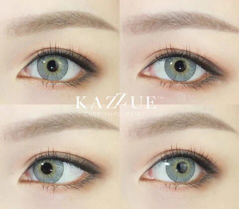 kazzue alluring gray colored contact lens