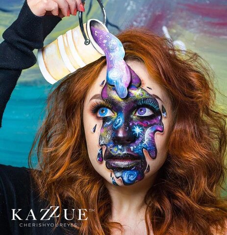 kazzue alluring blue colored contact lens