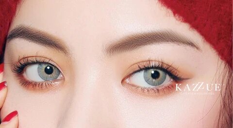 kazzue alluring gray colored contact lens