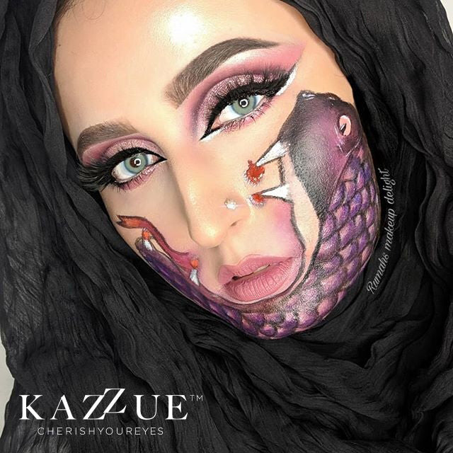 kazzue angel blue colored contact lens