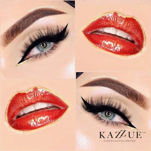 kazzue angel blue colored contact lens