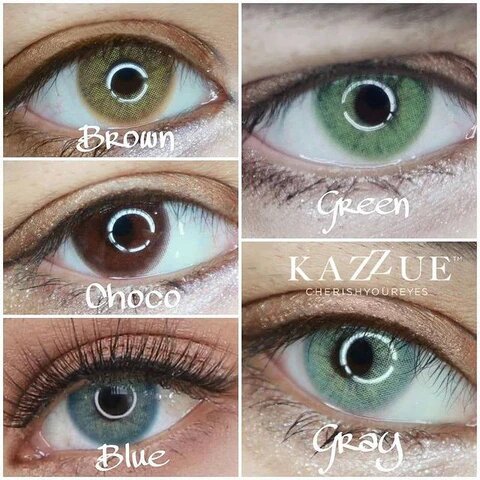 kazzue basic pure blue colored contact lens