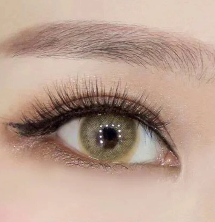 kazzue basic pure brown colored contact lens close-up