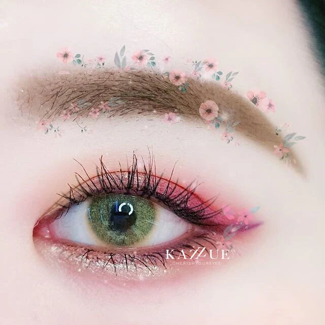 kazzue basic pure brown colored contact lens