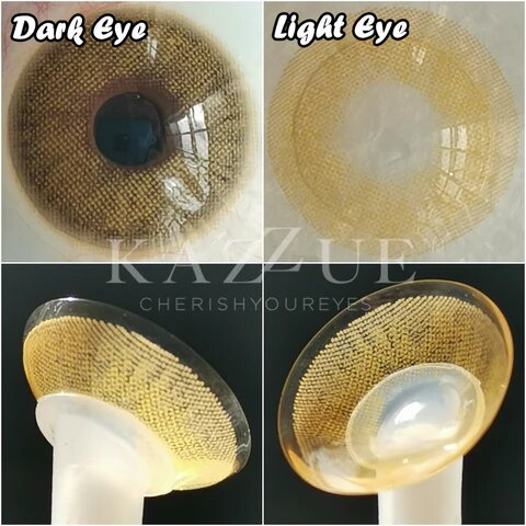 kazzue basic pure brown colored contact lens