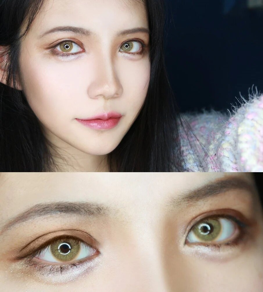 kazzue basic pure brown colored contact lens