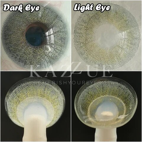 kazzue basic pure gray colored contact lens