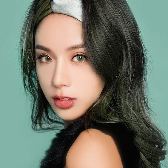 kazzue basic pure green colored contact lens