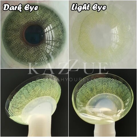 kazzue basic pure green colored contact lens