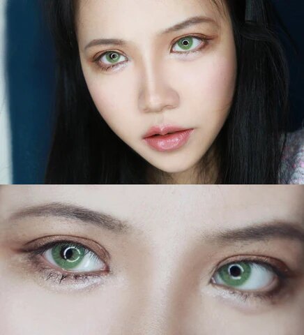 kazzue basic pure green colored contact lens