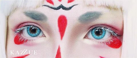 kazzue blissful blue colored contact lens