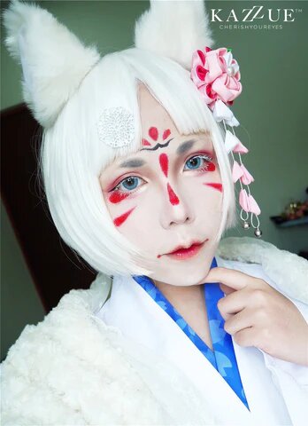 kazzue blissful blue colored contact lens