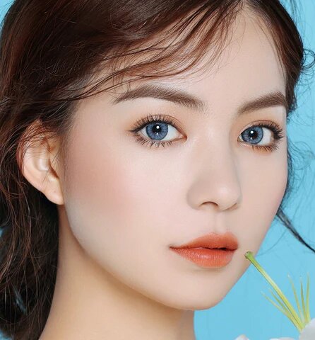 kazzue cherish blue colored contact lens
