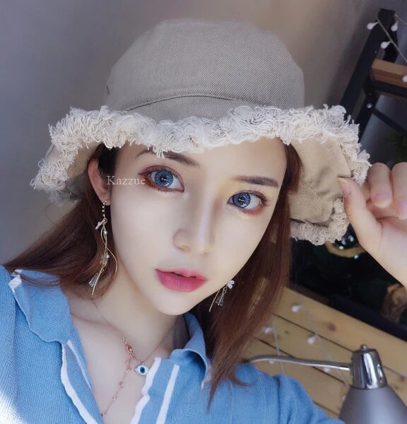 kazzue cherish blue colored contact lens