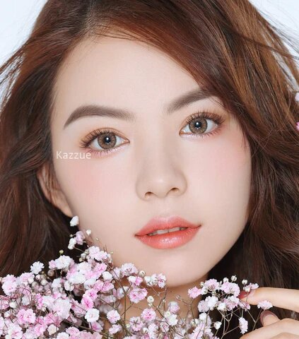 kazzue cherish brown colored contact lens