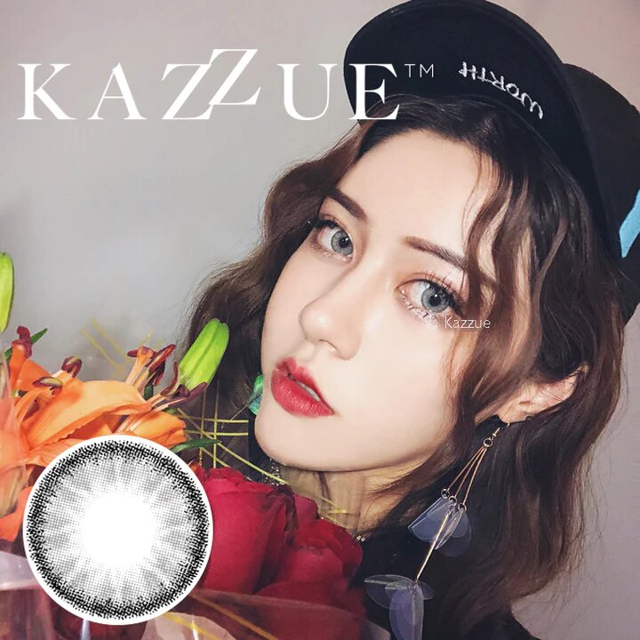 kazzue cherish gray colored contact lens