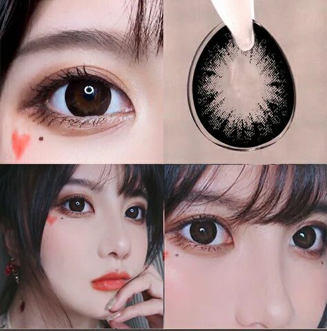 kazzue classic black colored contact lens