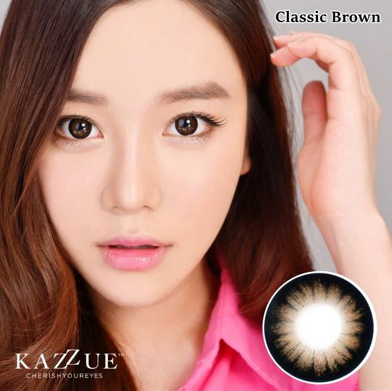 kazzue classic brown colored contact lens