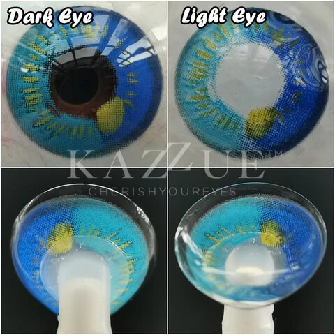 kazzue coscon anime blue colored contact lens