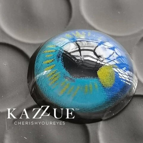 kazzue coscon anime blue colored contact lens