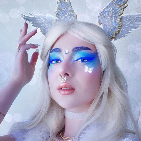 kazzue coscon anime blue colored contact lens