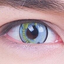 kazzue coscon anime gray colored contact lens close-up