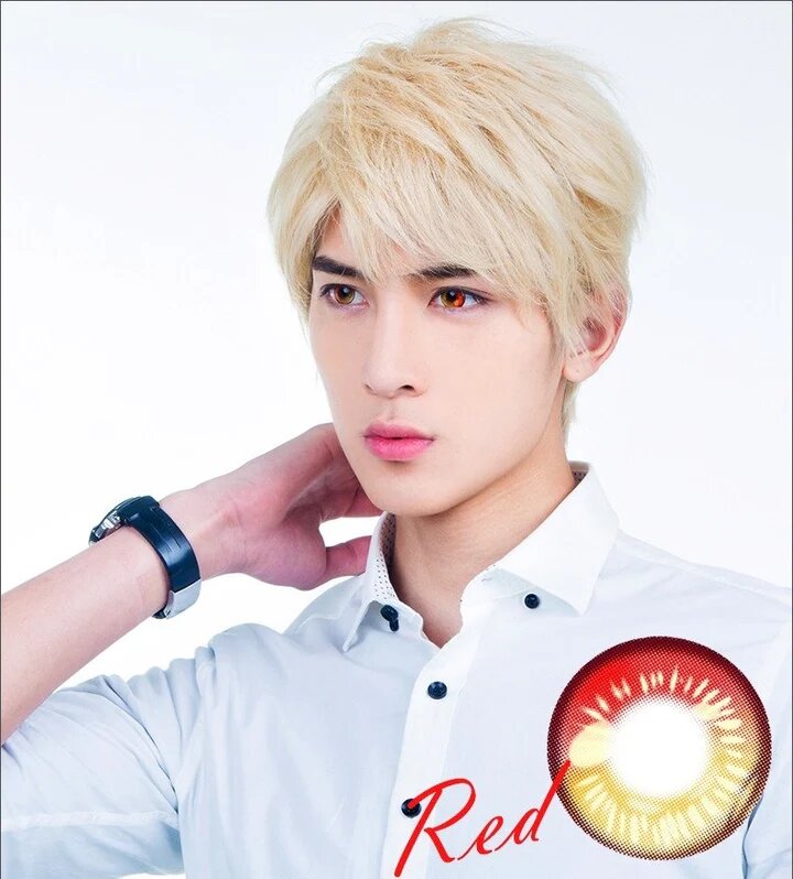 kazzue coscon anime red colored contact lens