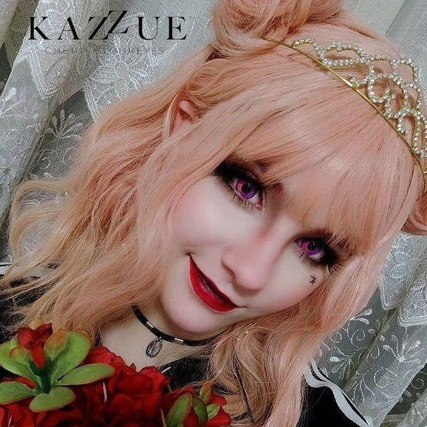 kazzue coscon anime violet colored contact lens
