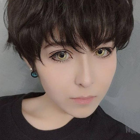 kazzue coscon anime yellow colored contact lens