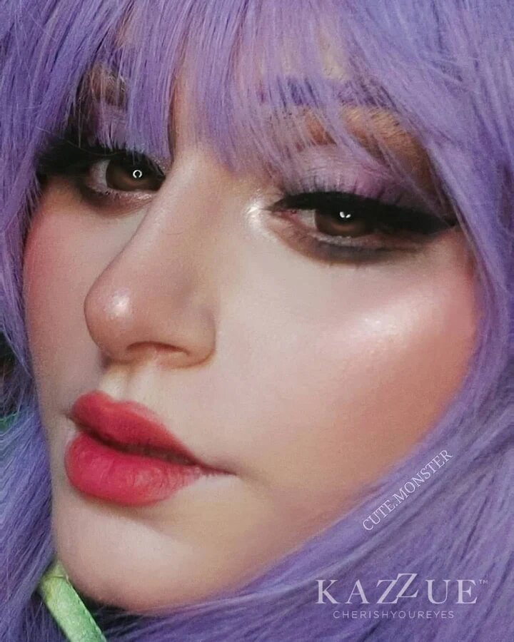kazzue essential choco colored contact lens
