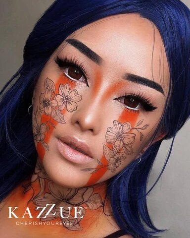 kazzue essential choco colored contact lens