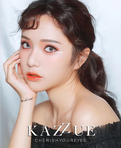 kazzue fairytale pink brown colored contact lens