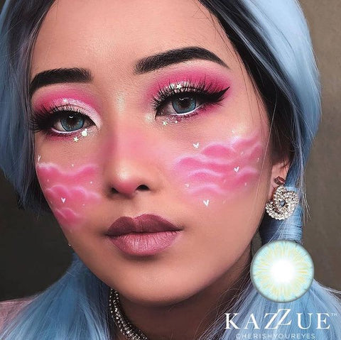 kazzue fantasy blue colored contact lens