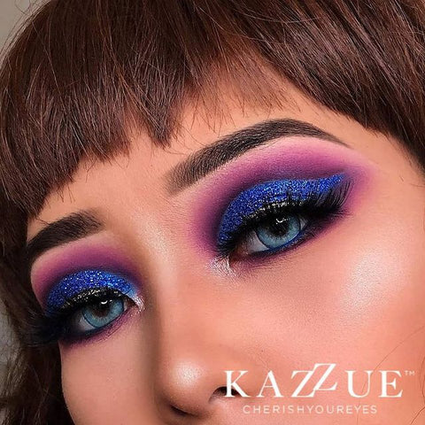 kazzue fantasy blue colored contact lens