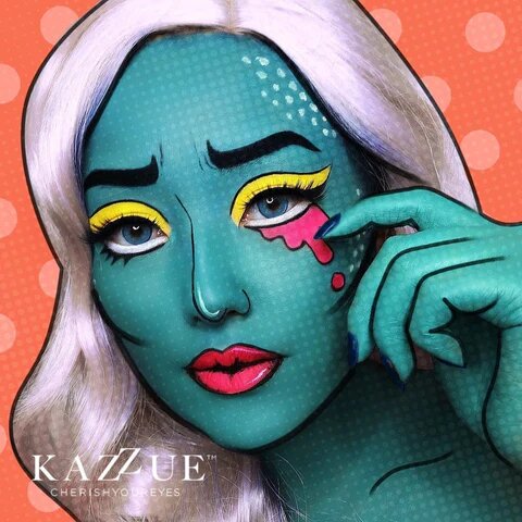 kazzue fantasy blue colored contact lens