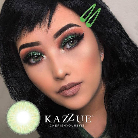 kazzue fantasy green colored contact lens
