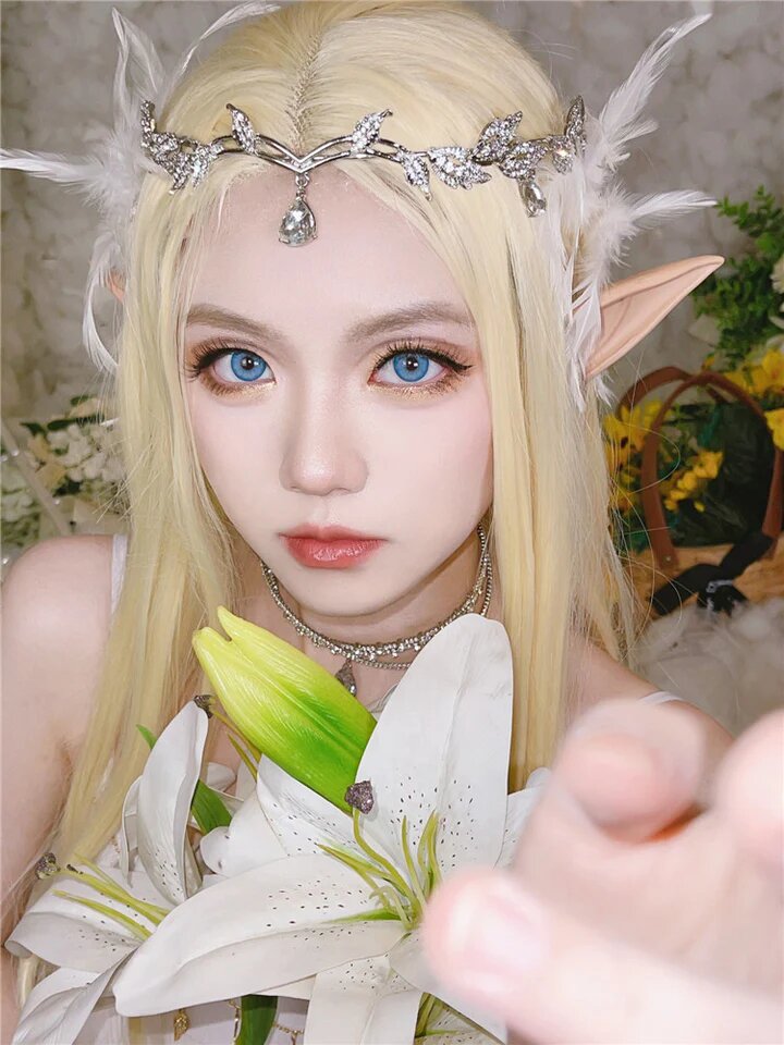 kazzue festival blue colored contact lens