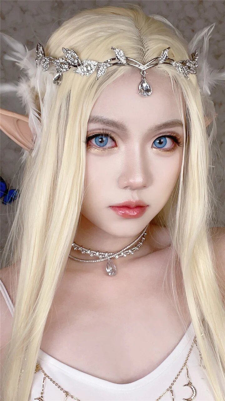 kazzue festival blue colored contact lens