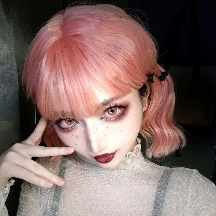 kazzue festival pink colored contact lens