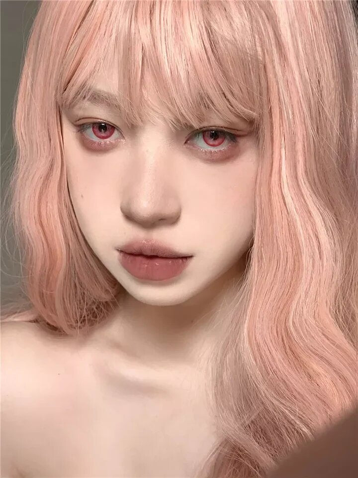 kazzue festival pink colored contact lens