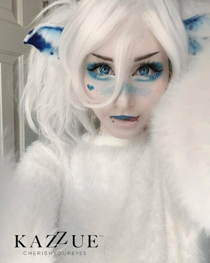 kazzue galaxy blue colored contact lens