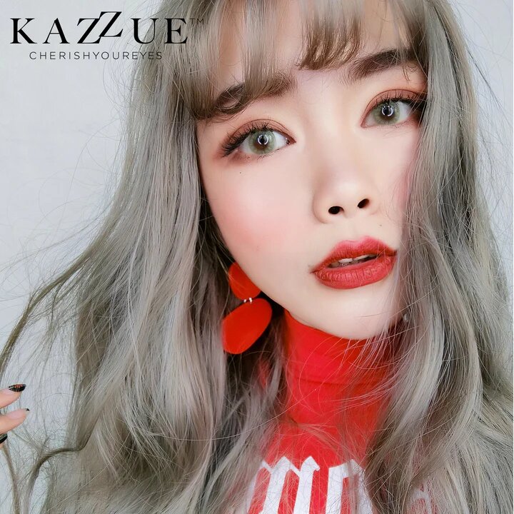 kazzue glam ivory colored contact lens