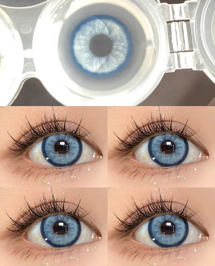 kazzue glitz blue colored contact lens