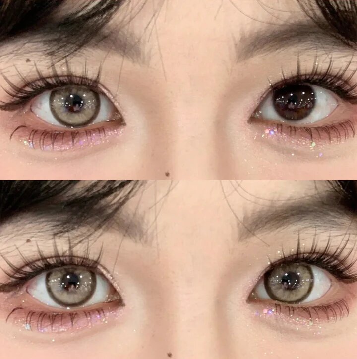 kazzue glitz brown colored contact lens