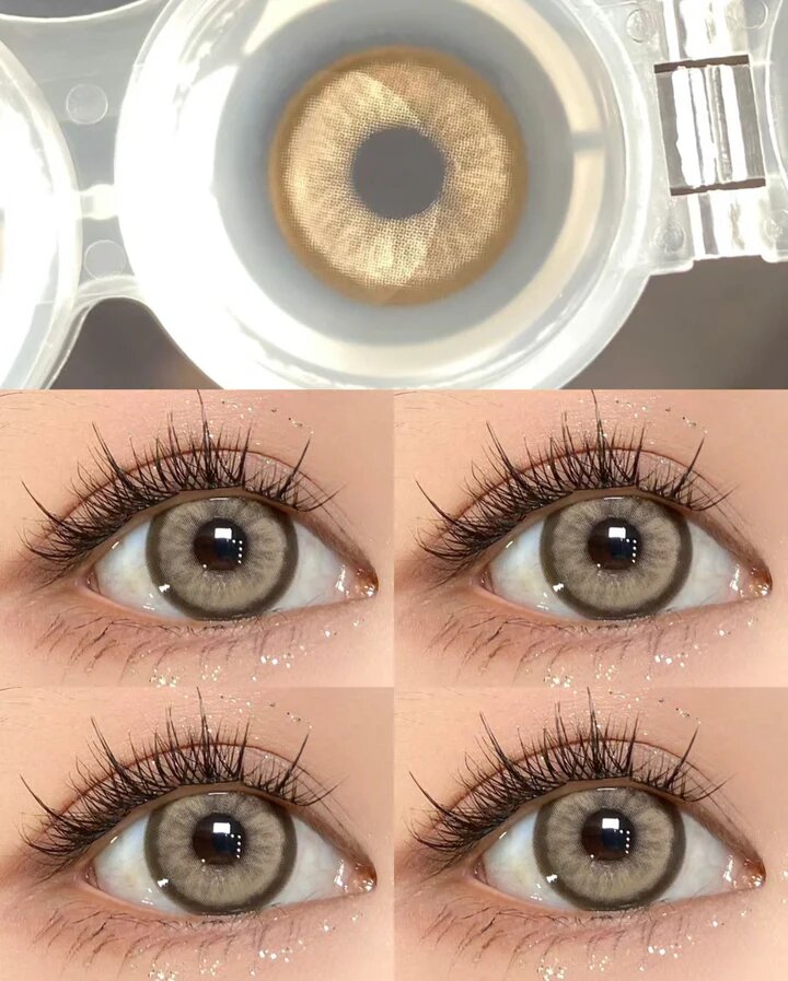 kazzue glitz brown colored contact lens