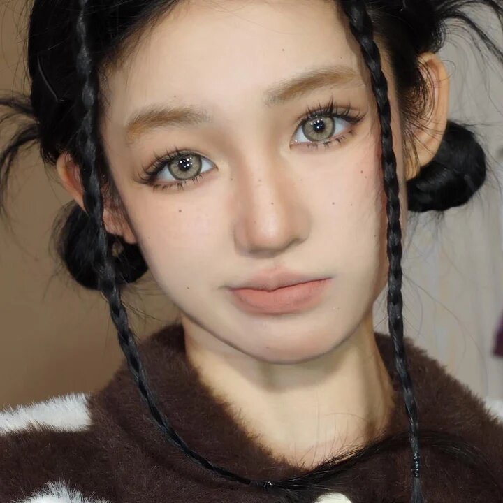 kazzue glitz brown colored contact lens